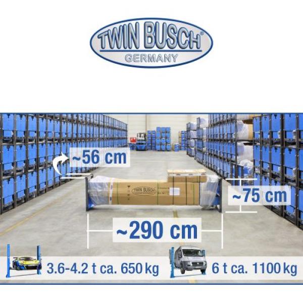 Twin Busch 2 Säulen Hebebühne TW242M 4.2t – BASIC LINE – halbautomatische Entriegelung vollverzinkt